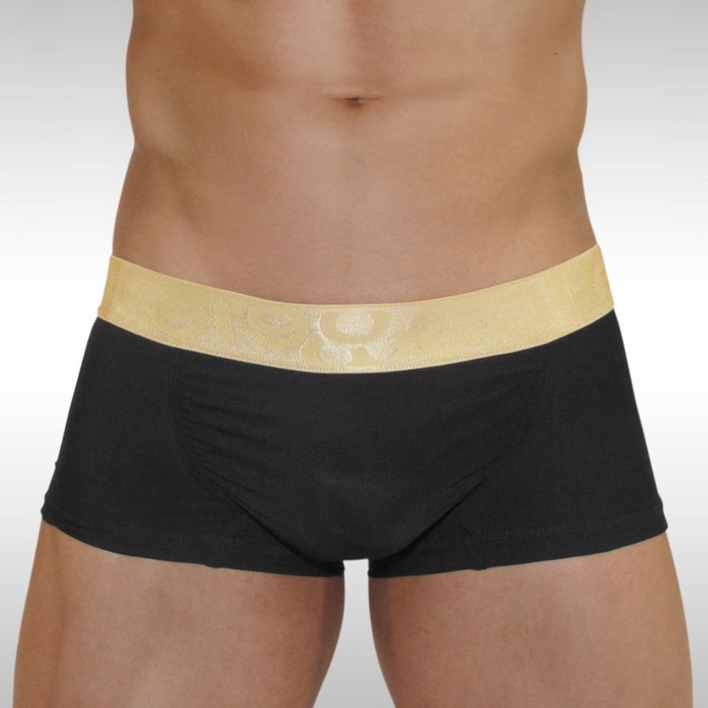 Ergowear Men's FEEL Pouch Modal  Boxer Brief, Black w Gold,  XL (34-38), New